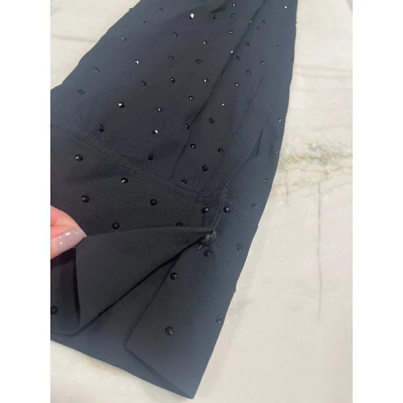 Blumarine Hot Fix Crystal Long Sleeve Crop Top in Nero Black 38 2 Womens Cropped - Picture 9 of 16